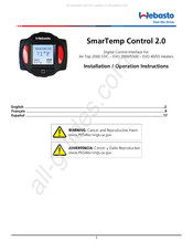 Webasto SmarTemp Control 2.0 Manuel D'instructions