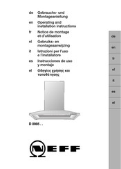 NEFF D 8985 Serie Notice De Montage Et D'utilisation