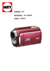 JVC GZ-HD300R Guide D'utilisation