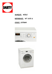 Miele SOFTTRONIC WT 2670 S Mode D'emploi