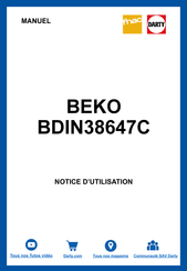 Beko BDIN38647C Mode D'emploi