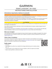 Garmin PANOPTIX LIVESCOPE XR LVS62 Instructions D'installation