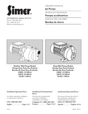 Simer 3205C 1/2 HP/ch Notice D'utilisation