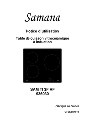 Samana SAM TI 3F AF Notice D'utilisation