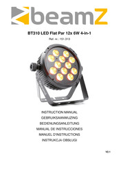 Zbeamz BT310 LED Flat Par 12x 6W 4-in-1 Manuel D'instructions