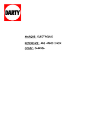 Electrolux ARG 47800 Mode D'emploi