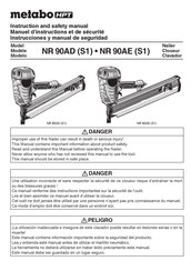Metabo HPT NR 90AD S1 Manuel D'instructions Et De Sécurité