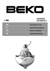 Beko CN228230 Notice D'utilisation