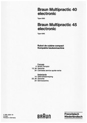 Braun Multipractic 45 electronic Mode D'emploi