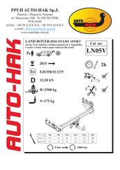 AUTO-HAK LN05V Instructions De Montage