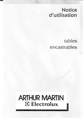 Electrolux ARTHUR MARTIN TE0006W1 Notice D'utilisation