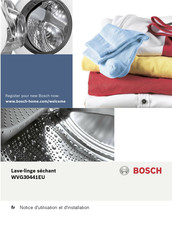 Bosch WVG30441EU Notice D'utilisation Et D'installation