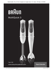 Braun MultiQuick 3 MQ3000WH Mode D'emploi