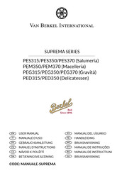 Van Berkel International SUPREMA Serie Manuel D'instructions