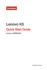 Lenovo A6020a40 Guide De Démarrage Rapide