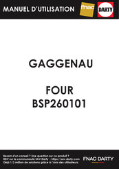 Gaggenau BSP 261 Notice D'utilisation