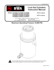 BVA Hydraulics HLN15008 Manuel D'instructions