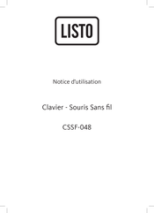 Listo CSSF-048 Notice D'utilisation