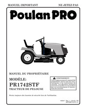Poulan Pro PR1742STF Manuel Du Propriétaire