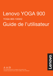 Lenovo YOGA 900 Série Guide De L'utilisateur