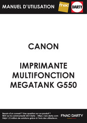 Canon megatank G550 Manuel En Ligne