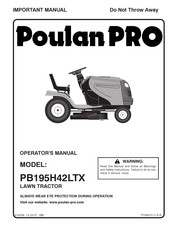 Poulan Pro PB195H42LTX Manuel De L'opérateur