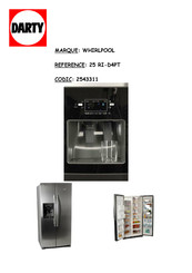 Whirlpool 25 RI-D4PT Instructions D'installation