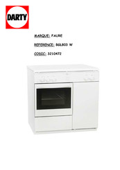 FAURE BGL803W1 Notice D'utilisation