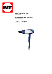 Philips SalonDry Control HP4980/29 Mode D'emploi