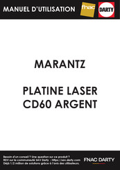 Marantz CD60 Manuel De L'utilisateur