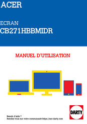 Acer CB271HBBMIDR Manuel De L'utilisateur