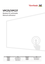 ViewSonic VPC25-W33-P1-1T Manuel Utilisateur