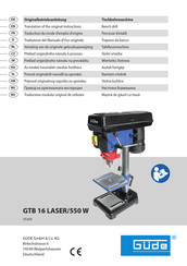 Güde GTB 16 LASER 550 W Traduction Du Mode D'emploi D'origine