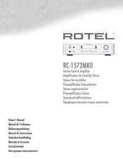 Rotel RC-1572MKII Manuel De L'utilisateur