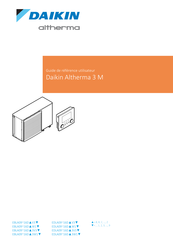Daikin Altherma 3 M EDLA09 16D V3 Serie Guide De Référence Utilisateur