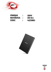 Sony HD-SL1 Mode D'emploi
