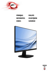 Philips 243V7QDSB Manuel D'utilisation