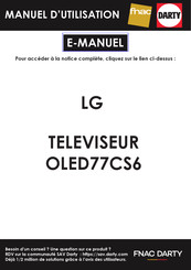 LG OLED77CS6 Guide De L'utilisateur