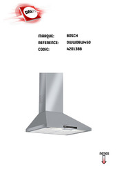 Bosch DWW06W450 Mode D'emploi