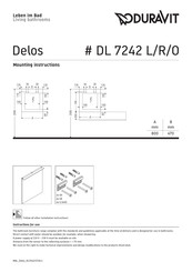 DURAVIT Delos DL 7242 L Instructions De Montage