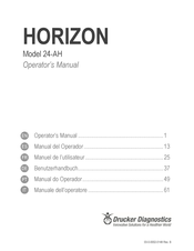 Drucker Diagnostics HORIZON 24-AH Manuel De L'utilisateur