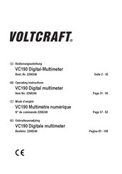 VOLTCRAFT VC190 Mode D'emploi