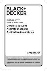 Black & Decker HHVK515BP Mode D'emploi