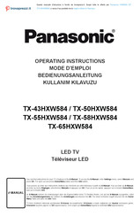 Panasonic TX-65HXW584 Mode D'emploi