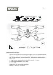 SYMA X23 Manuel D'utilisation