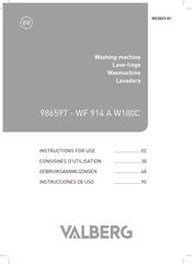 VALBERG WF 1014 A T180C Consignes D'utilisation