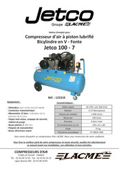 Lacme Jetco 100-7 Notice D'emploi