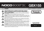Noco BOOST X GBX155 Guide D'utilisation Et Garantie