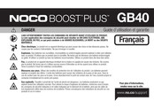 Noco BOOST PLUS GB40 Guide D'utilisation Et Garantie