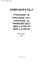 Denon DJ PRIME 4+ Mode D'emploi